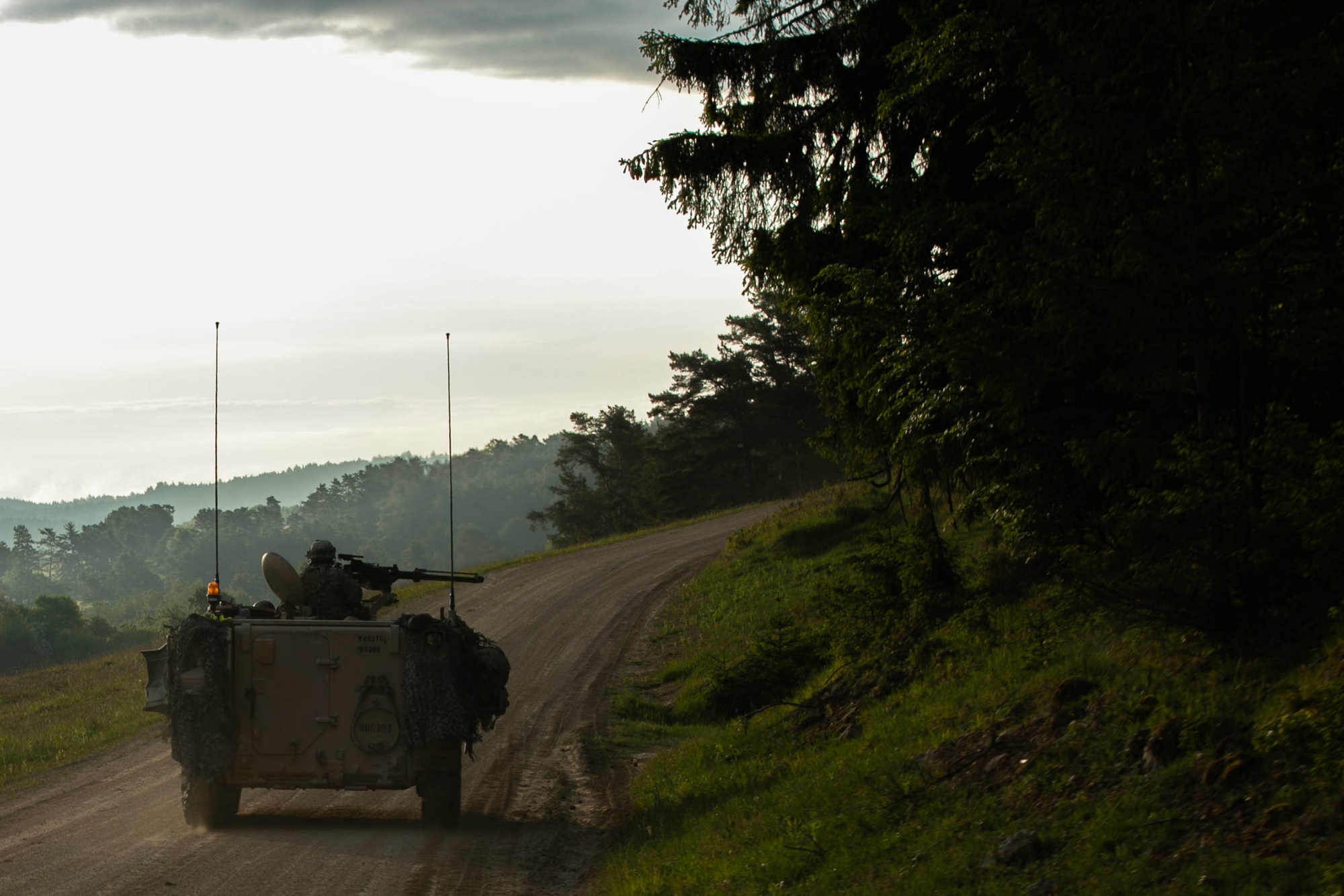 M113 armoured personnel carrier operating during a NATO exercise